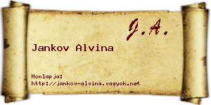 Jankov Alvina névjegykártya
